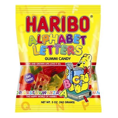 HARIBO PEG ALPHABET LETTERS 5OZ