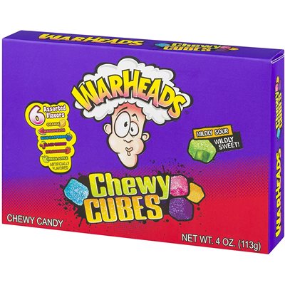 WARHEAD VIDEO SOUR CHEWY CUBE 4OZ