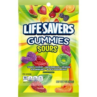 LIFESAVERS GUMMIES PEG SOUR 7OZ