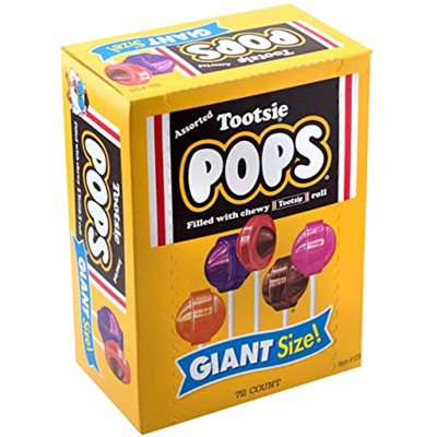 TOOTSIE ROLL POPS GIANT 72CT