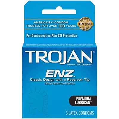 TROJAN LT BLUE LUBED 3PK