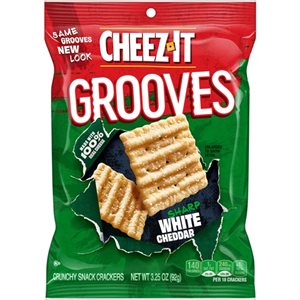 CHEEZ-IT GROOVES WHITE CHEDDAR 3.25OZ