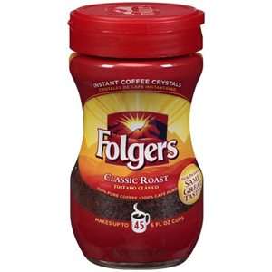 FOLGERS INSTANT COFFEE 3OZ EA