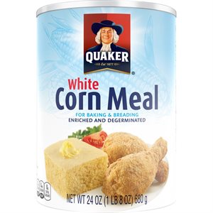 QUAKER CORNMEAL WHITE 24OZ