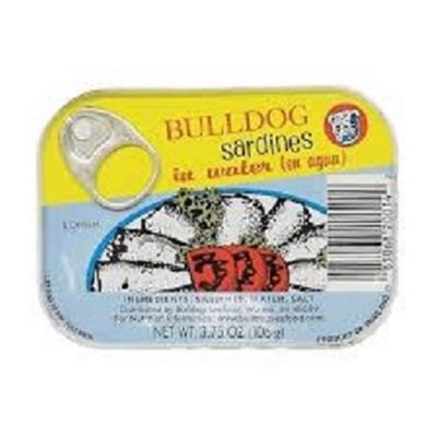 BULLDOG SARDINES WATER 3.75OZ