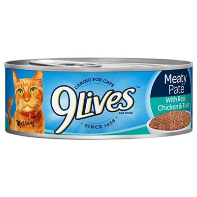 9-LIVES TUNA / CHICKEN 5.5OZ / 24CT