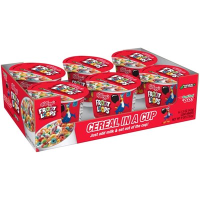 KELL CEREAL CUP FRUIT LOOPS 6CT