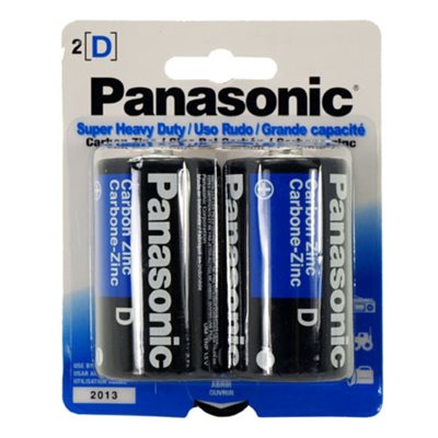 PANASONIC D BATTERY 2PK / 12CT