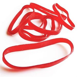 RED RUBBER BANDS 25LB