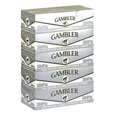 GAMBLER 100mm TUBE SILVER 5CT