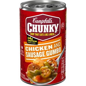 CAMPBELL CHUNKY CHICKEN SAUSAGE GUMBO 18.8OZ