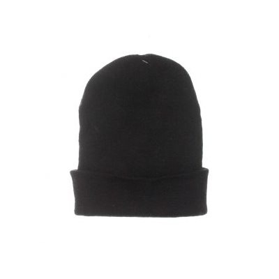 SOLID BLACK WINTER HAT 12CT