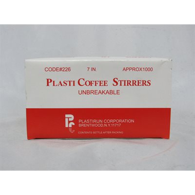 PLASTIC COFFEE STIRRERS RED / BLUE 5" 1000CT