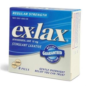 EX-LAX LAXATIVE PILLS 8 / 3CT