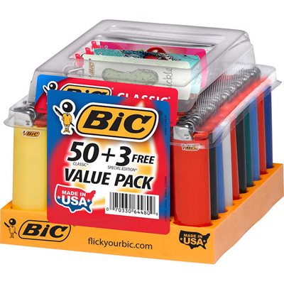 LIGHTER BIC VALUE 50+3 PACK