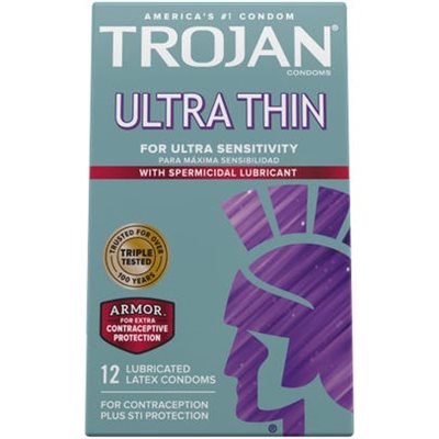 TROJAN ULTRA THIN SPERMICIDAL 3PK