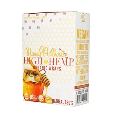 HIGH HEMP HONEYPOT WRAPS 25CT