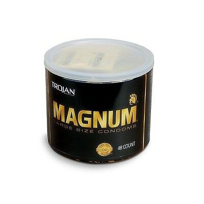 TROJAN MAGNUM SINGLES 48CT JAR