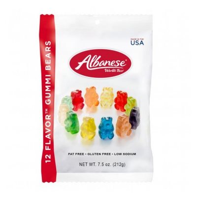 ALBANESE PEG 12 FLAVOR GUMMI BEARS 7OZ