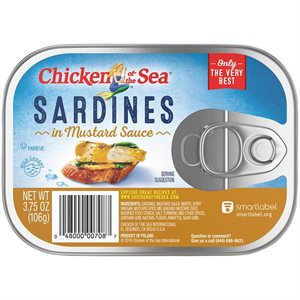 CHICKEN OF THE SEA SARDINES IN MUSTARD 3.75OZ