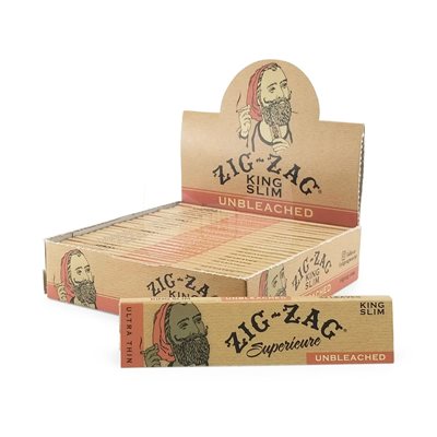 ZIG ZAG PAPERS KING UNBLEACHED 24CT