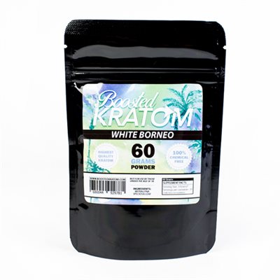 BOOSTED KRATOM 60G POWDER WHITE BORNEO EA