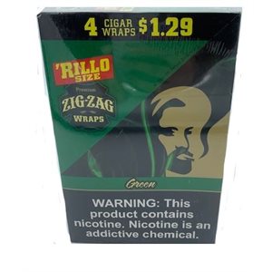 !ZIG ZAG WRAP RILLO GREEN 4 / $1.29 15CT
