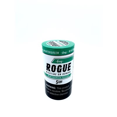 ROGUE NICOTINE POUCH WINTERGREEN 6MG 5CT