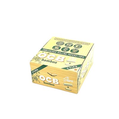 OCB BAMBOO PAPER SLIM WITH TIPS 24CT
