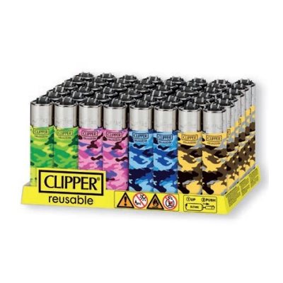 CLIPPER LIGHTER CAMOFLAGE 48CT