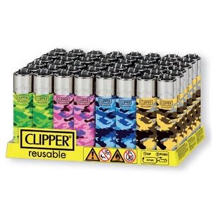 CLIPPER LIGHTER CAMOFLAGE 48CT