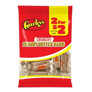 GURLEY'S 2 / $2 CRUNCHY PB BARS 2.25OZ / 12CT