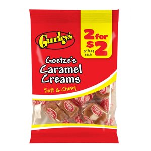 GURLEY'S 2 / $2 GOETZE CARAMEL CREAMS 2.5OZ / 12CT