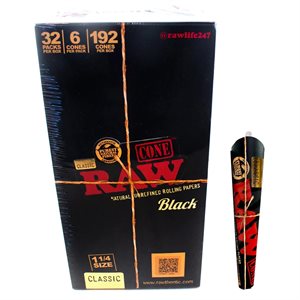 RAW CONE BLACK 1 1 / 4 SIZE 96CT