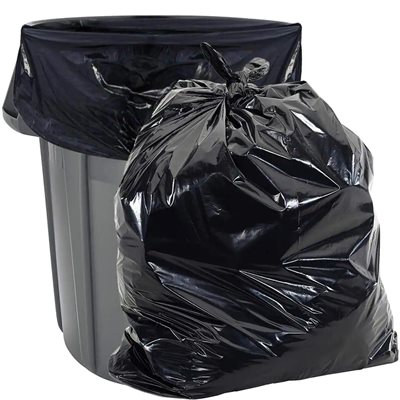 !TRASH BAG BARREL BLACK 55GAL / 50CT