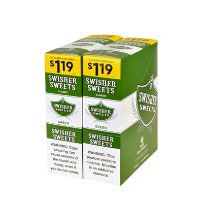 SWISHER CIG GREEN 2PK / 1.19