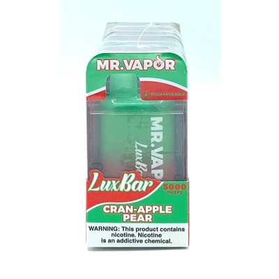 MR VAPOR LUXBAR CRAN-APPLE PEAR 6CT