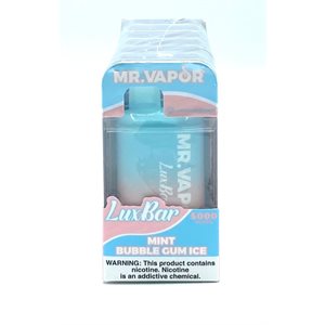 MR VAPOR LUXBAR MINT BUBBLE GUM ICE 6CT