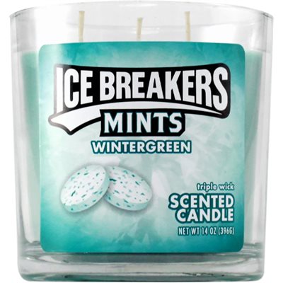 CANDLE ICE BREAKER SCENT WINTERGREEN 14OZ