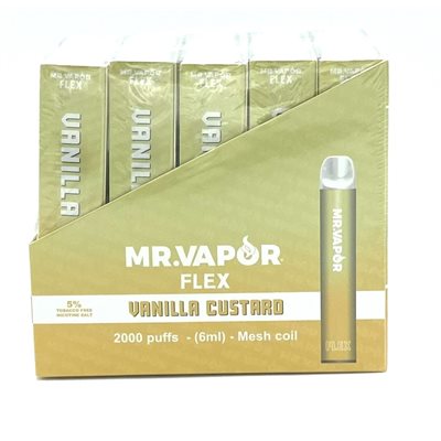 !MR VAPOR FLEXX 5% VANILLA CUSTARD 10CT