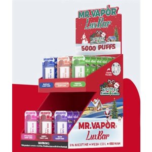 MR VAPOR LUXBAR CANDY CANE 6 FLAVOR DISPLAY