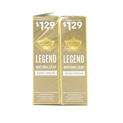 SWISHER LEGEND LEAF IRISH CREAM 30CT 2PK / 1.29