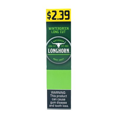 !LONGHORN LONGCUT WINTERGREEN $2.39 10CT