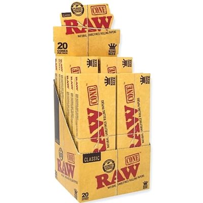RAW CONE KING SIZE DISP 12 / 20CT