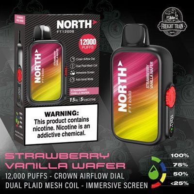 NORTH STRAW VANILLA 12000 PUFF 10CT