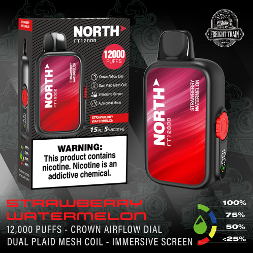 NORTH STRAW WATERMELON 12000 PUFF 10CT