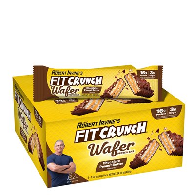 FIT CRUNCH WAFER PROTEIN CHOC. PB 9CT