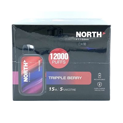 NORTH TRIPPLE BERRY 12000 PUFF 10CT