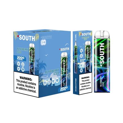 SOUTH BLUEBERRY ICED 3000 PUFF 10CT