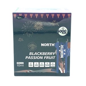 NORTH PATRIOTIC BLACKBERRY PASSION 5000 PUFF 10CT